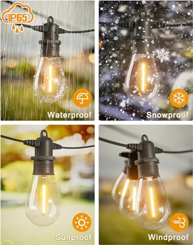 VIP Outdoor Light Strings with Shatterproof LED Bulbs