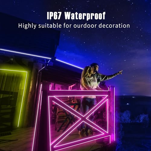 100ft Waterproof LED Strip Lights with Music Sync