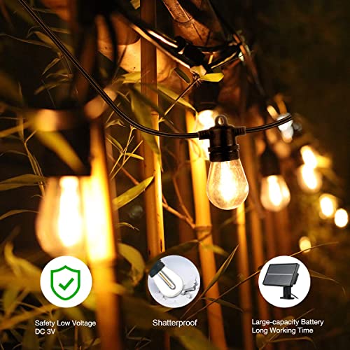 SUNTHIN 48ft Solar Patio Lights with USB Rechargeable