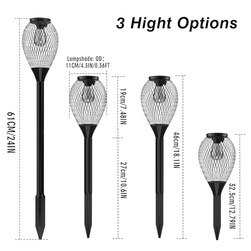 Ortiny VIP Solar Pathway Lights - 4 Pack
