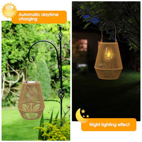 KagoLing Solar Lanterns for Outdoor VIP Decor - 2 Pack