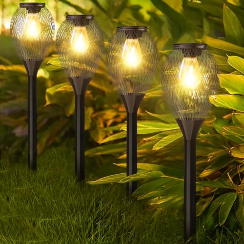 Ortiny VIP Solar Pathway Lights - 4 Pack