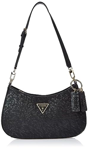 GUESS Women's Noelle Top Zip Black Shoulder Bag