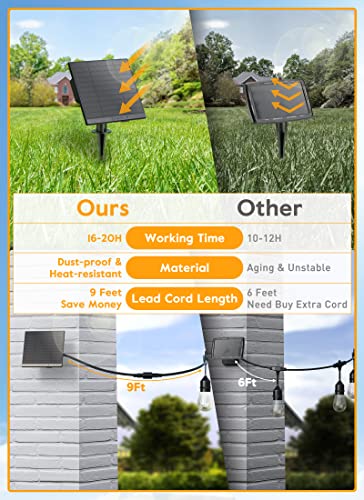 Solar String Lights Outdoor with Remote - Waterproofvip