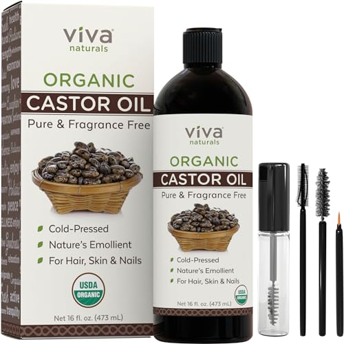 Organic Castor Oil for Hair, Skin, Lashes - VIP Beauty Kit