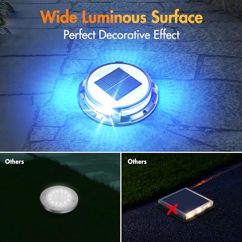 Quntis 12 Pack Solar Deck Lights, 3 Colors