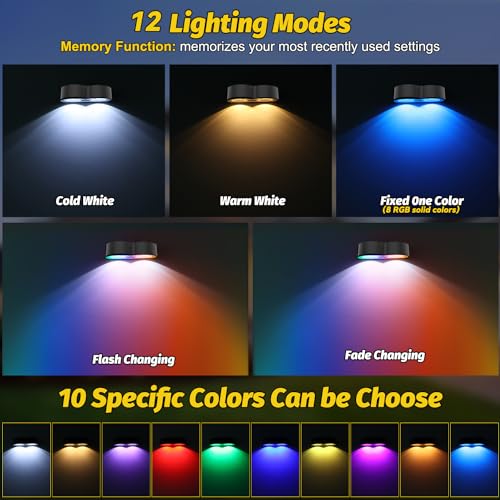 8 Pack Solar Fence Lights with Multi-Color Glow