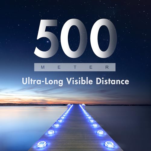 Quntis 12 Pack Solar Deck Lights, 3 Colors