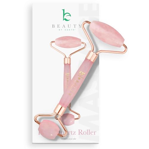 Rose Quartz Facial Roller for Facial Massage and Skincare