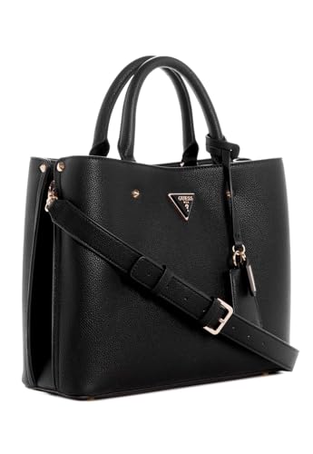 GUESS Women's Meridian Black Girlfriend Satchel VIP Shopping
