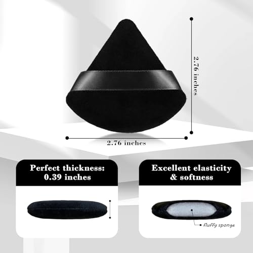 Triangular Velvet Makeup Sponges Set for VIP Beauty