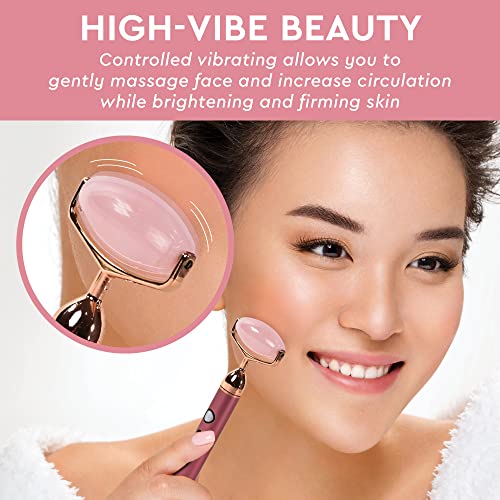5-in-1 Rechargeable Rose Quartz Face Roller for VIP Beauty