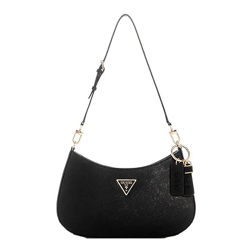 GUESS Women's Noelle Top Zip Black Shoulder Bag