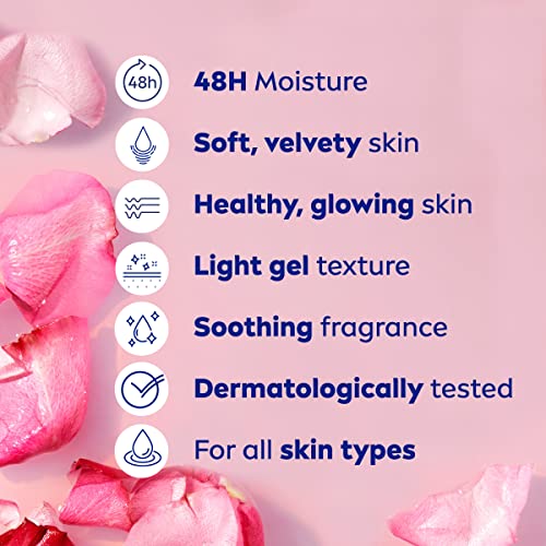 NIVEA Rose Care Gel Cream, 50ml | Hydrating VIP Day Cream