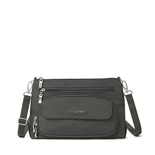 Baggallini Women's RFID Crossbody Bag, Charcoal, VIP Shopping