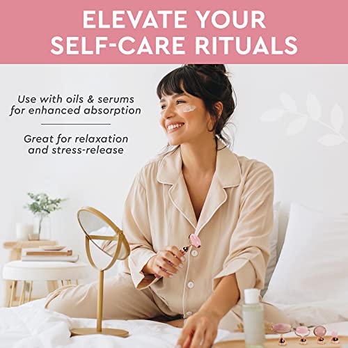 5-in-1 Rechargeable Rose Quartz Face Roller for VIP Beauty