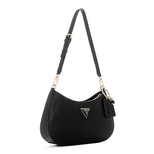 GUESS Women's Noelle Top Zip Black Shoulder Bag