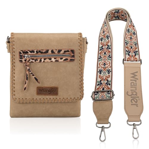 Women's Western Woven Crossbody Satchel Purse - Pale Khaki