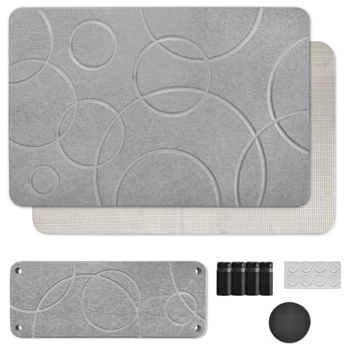 Luxury Beauty Diatomite Stone Bath Set with Sink Caddy