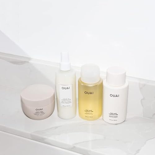 OUAI Fine Hair Shampoo + Conditioner Set, Keratin & Biotin