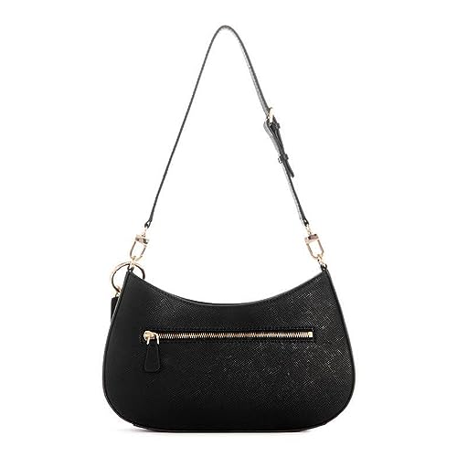 GUESS Women's Noelle Top Zip Black Shoulder Bag