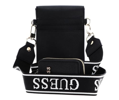 GUESS Women's Black Crossbody Phone Bag, VIP Style