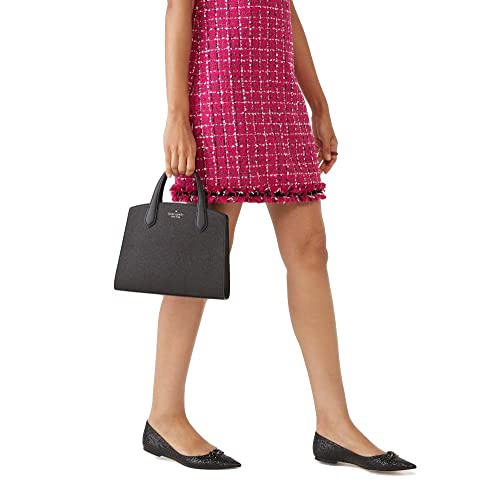 Kate Spade Tinsel Satchel Glitter Handbag - Black