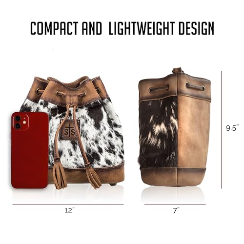 STS Ranchwear Women's Classic Cowhide Bucket Bag Handbag