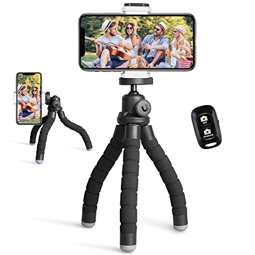 UBeesize Phone Tripod with Wireless Remote and Clip