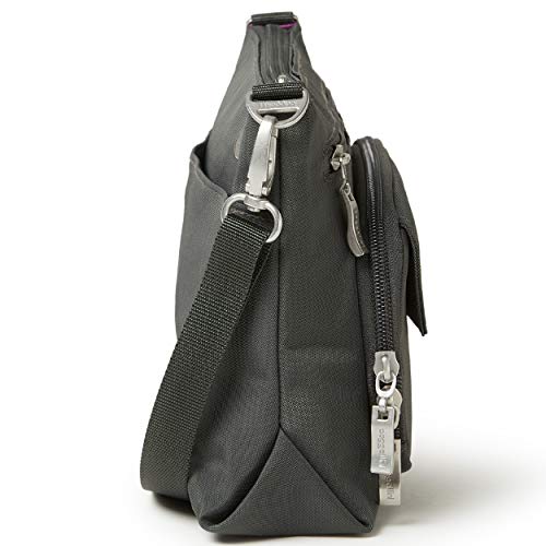 Baggallini Women's RFID Crossbody Bag, Charcoal, VIP Shopping