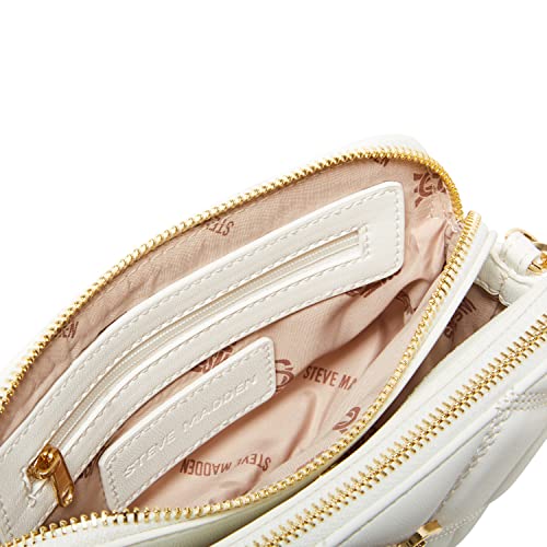 Steve Madden Quilted Crossbody Bag, Daisy Design, White