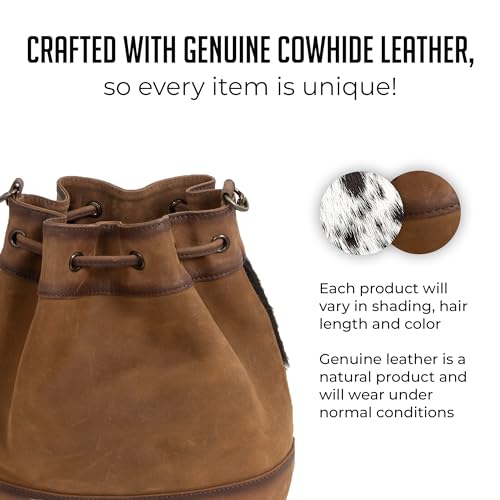 STS Ranchwear Women's Classic Cowhide Bucket Bag Handbag