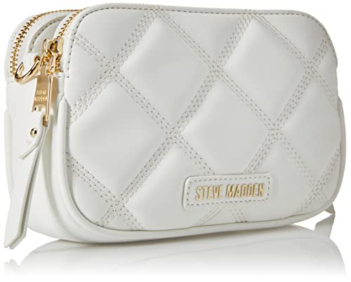 Steve Madden Quilted Crossbody Bag, Daisy Design, White
