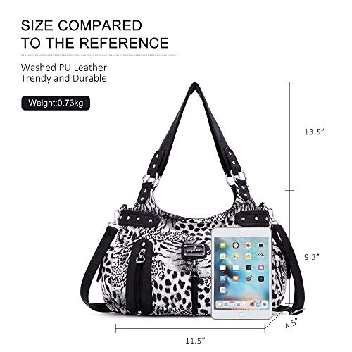 Angelkiss Women's Faux Leather Crossbody Hobo Satchel