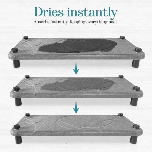 Luxury Beauty Diatomite Stone Bath Set with Sink Caddy