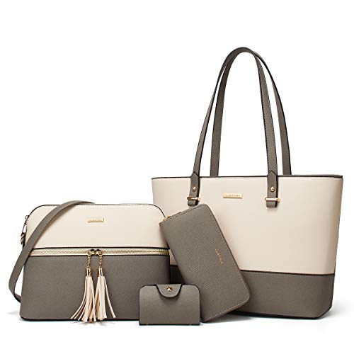 4pcs Women's Fashion Handbag Wallet Tote Shoulder Satchel