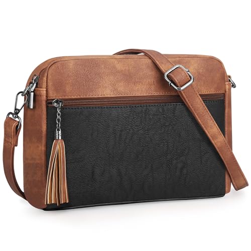 SYTRAH Medium Crossbody Purse, Soft Leather Shoulder Handbag
