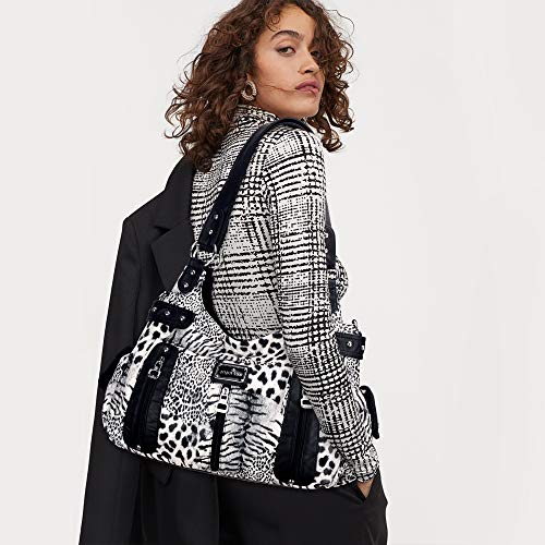 Angelkiss Women's Faux Leather Crossbody Hobo Satchel