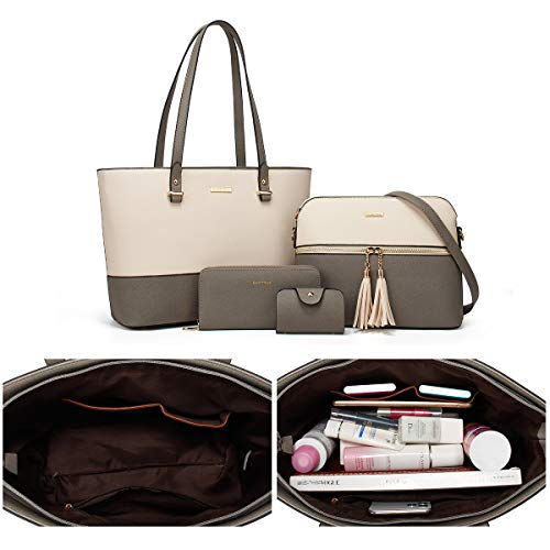 4pcs Women's Fashion Handbag Wallet Tote Shoulder Satchel