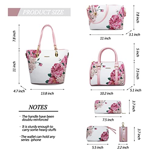 VIP Women's Satchel and Tote Handbags (1c pink&white)