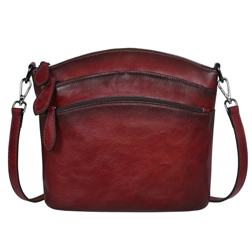 Wine Leather Crossbody Purses for VIP Ladies