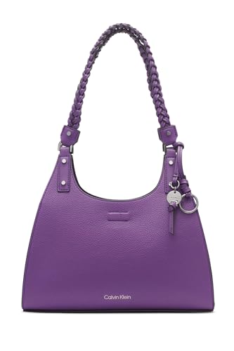 Calvin Klein Shelly Novelty Satchel in Grape Color