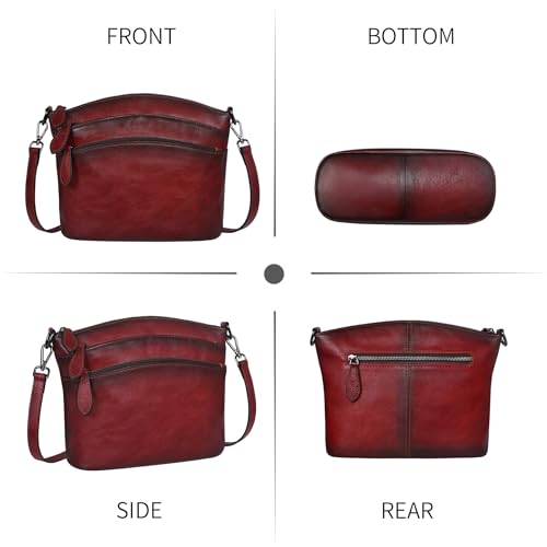 Wine Leather Crossbody Purses for VIP Ladies