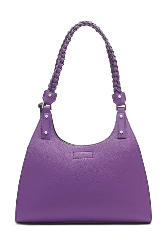 Calvin Klein Shelly Novelty Satchel in Grape Color