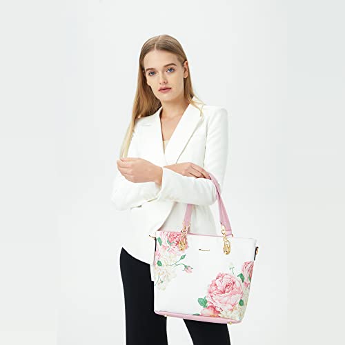 VIP Women's Satchel and Tote Handbags (1c pink&white)