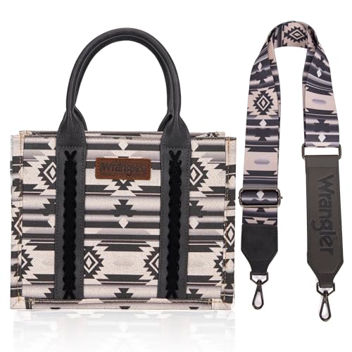 Wrangler Aztec Tote Bag for Women - Angel Diamond Black