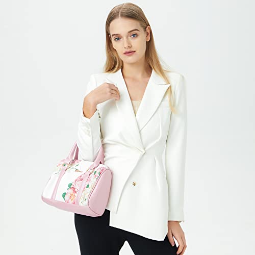 VIP Women's Satchel and Tote Handbags (1c pink&white)