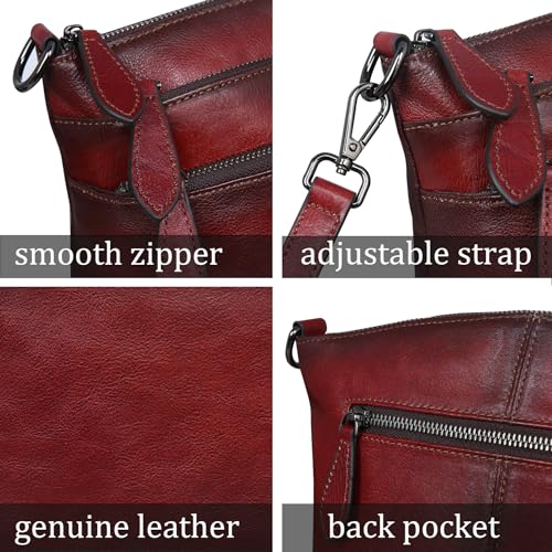 Wine Leather Crossbody Purses for VIP Ladies