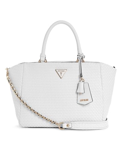 GUESS White Etel Girlfriend Satchel with Top Handles