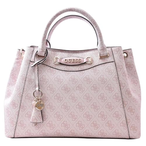 GUESS Women's Emera Girlfriend Satchel, Blush Logo, VIP Shopping